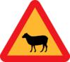 Warning Sheep Road Sign Clip Art